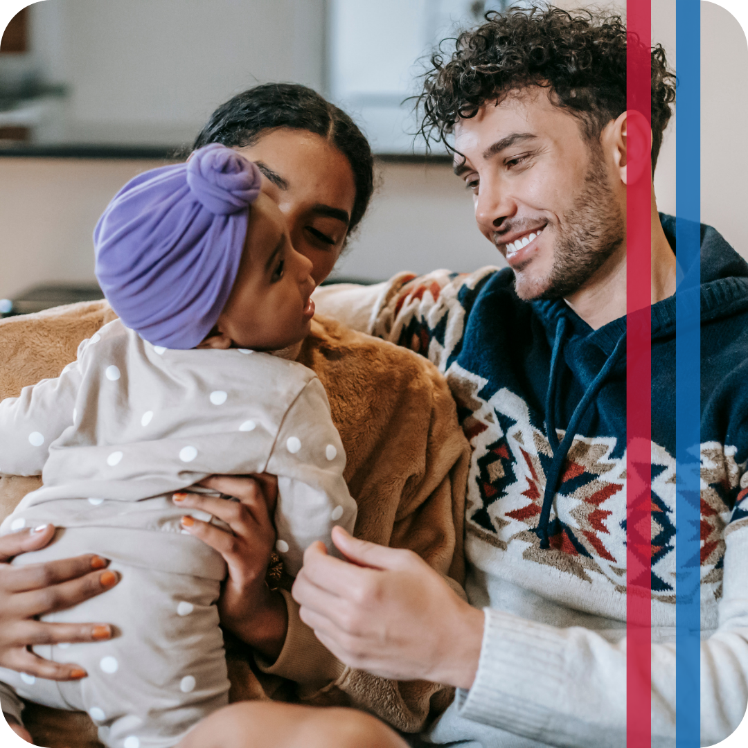 family comfortable at home