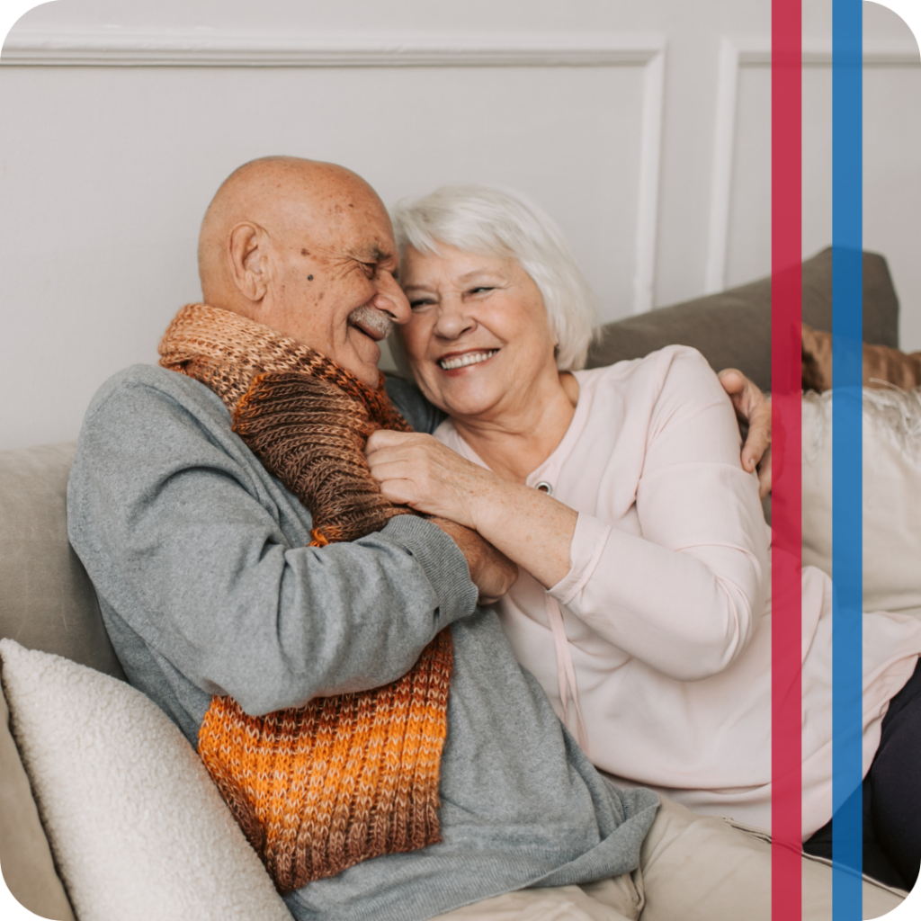 couple enjoying a warm home