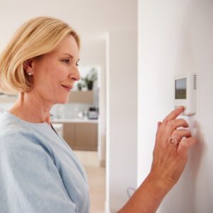 Pressing a thermostat